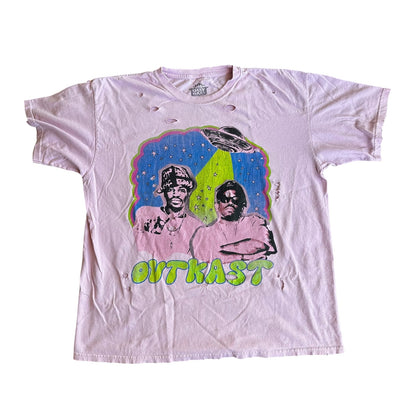 Outkast Rap Band Tee Distressed Shirt Mens XL