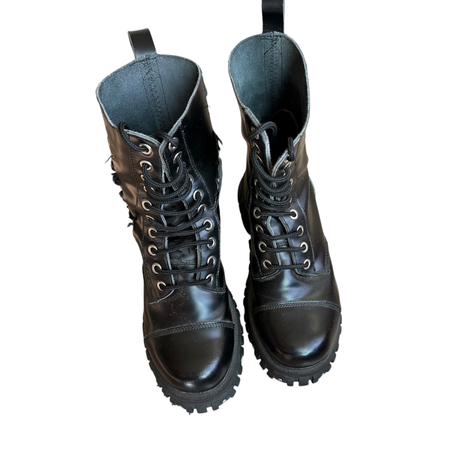 Black T.U.K. Combat Boots Goth Grunge Mens 9