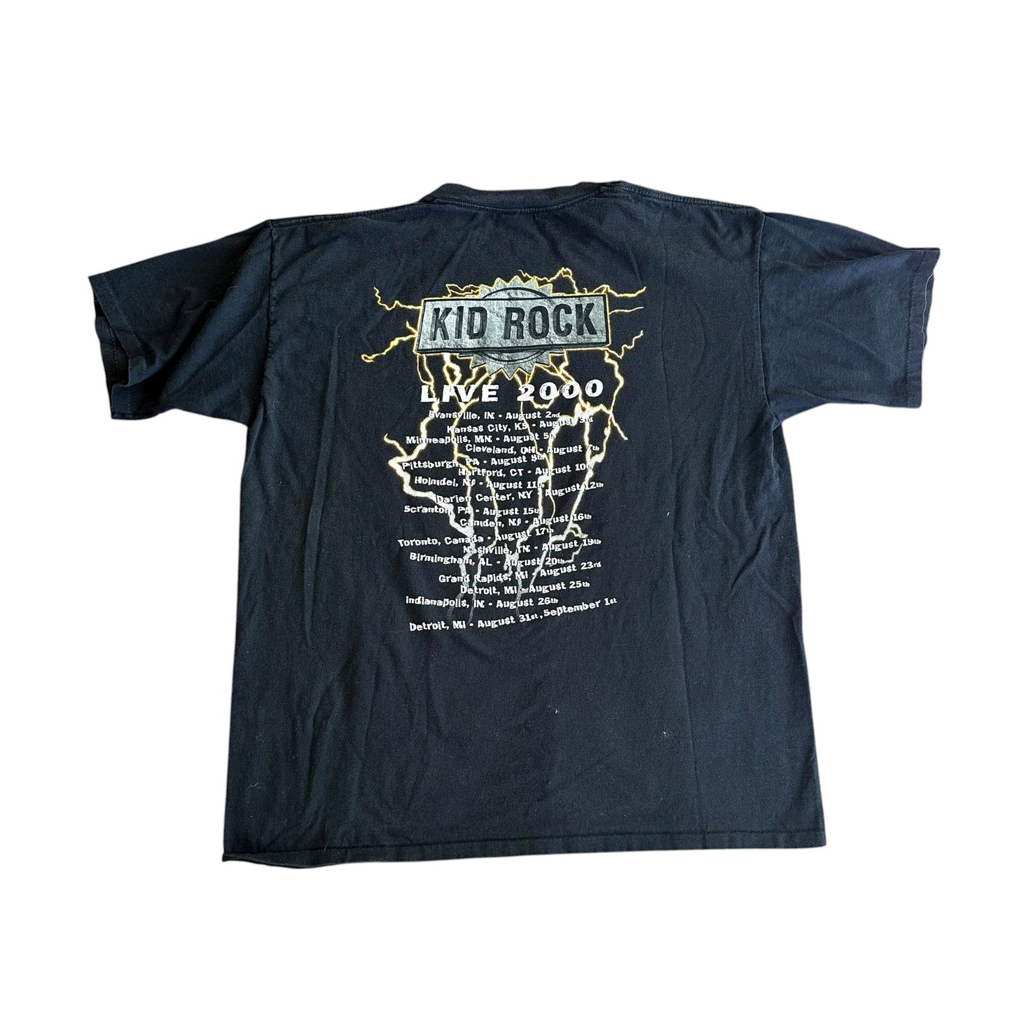 Kid Rock y2k 2000 Tour Band Tee Black Shirt Mens XL