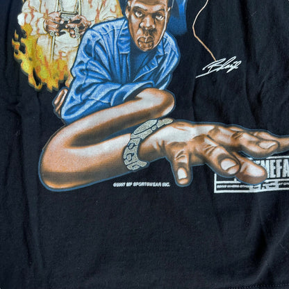 90s Marvel x Hip Hop GiveMeFace Rap Tee Shirt Mens 4XL