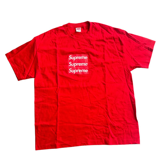 Supreme x AssPizza Triple Box Logo Red Tee Shirt Mens XL