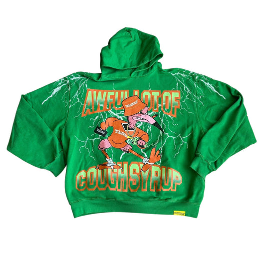 AWFUL LOT OF COUGH SYRUP Miami Hurricanes Green Hoodie Mens XL