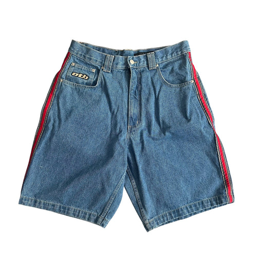 Vintage y2k On The Brink OTB Jorts Stripe Mens 36 Blue Jeans