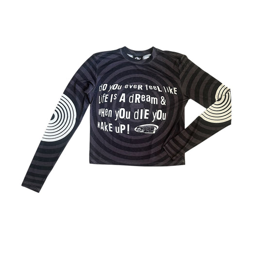 Life Is a Dream LongSleeve Geometric Illusion Swirl LongSleeve Womens Small