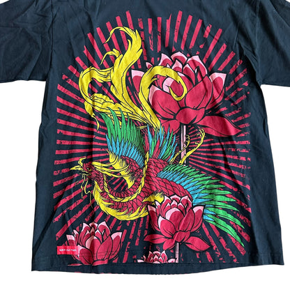 New Koncept Rose Large Print Vintage y2k Shirt Mens XL