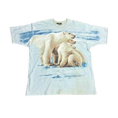 Vintage Polar Bear Large Print Tee Shirt 90s Mens 2XL