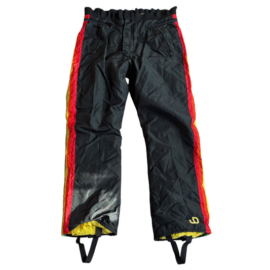 Vintage 90s John Deere Mens Snow Pants Stripe Black 38