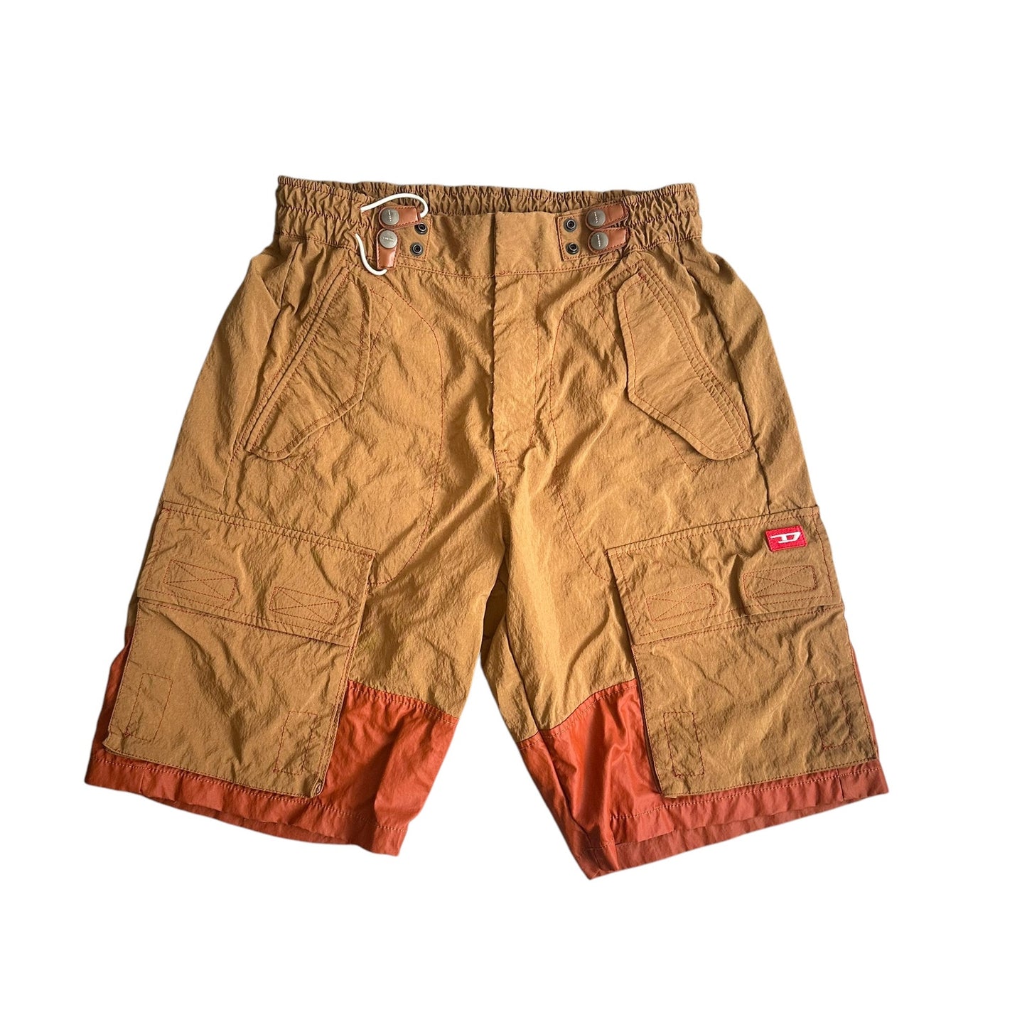 Diesel P-Glary Cargo Shorts Brown A03937 Mens 29