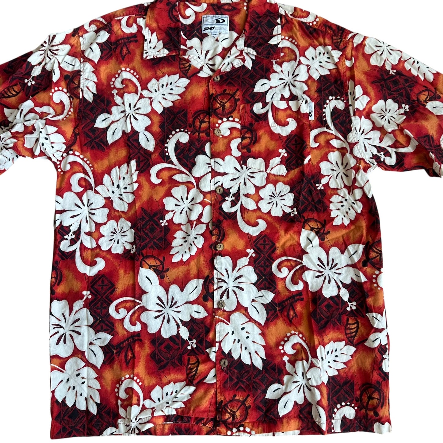 Good Vibes Vintage Hawaiian Shirt Mens XL
