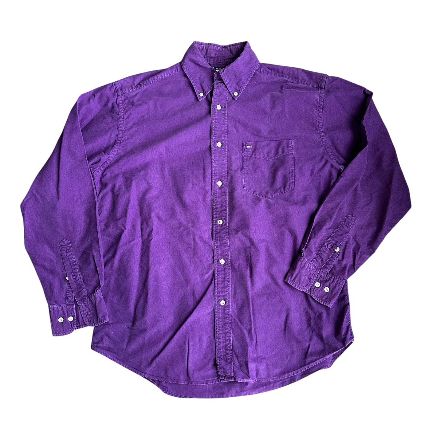 Tommy Hilfiger Purple LongSleeve ButtonUp Shirt Mens Medium