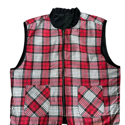 Vintage Reversible Marlboro Plaid Vest Mens Large