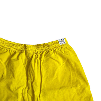 Adidas Yellow Workout Athletic Running Shorts Mens Medium