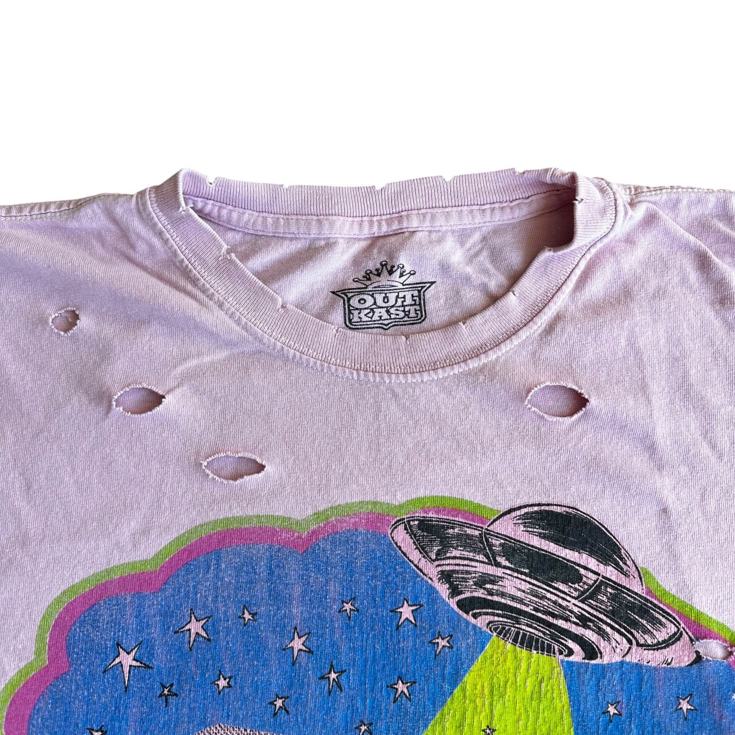 Outkast Rap Band Tee Distressed Shirt Mens XL