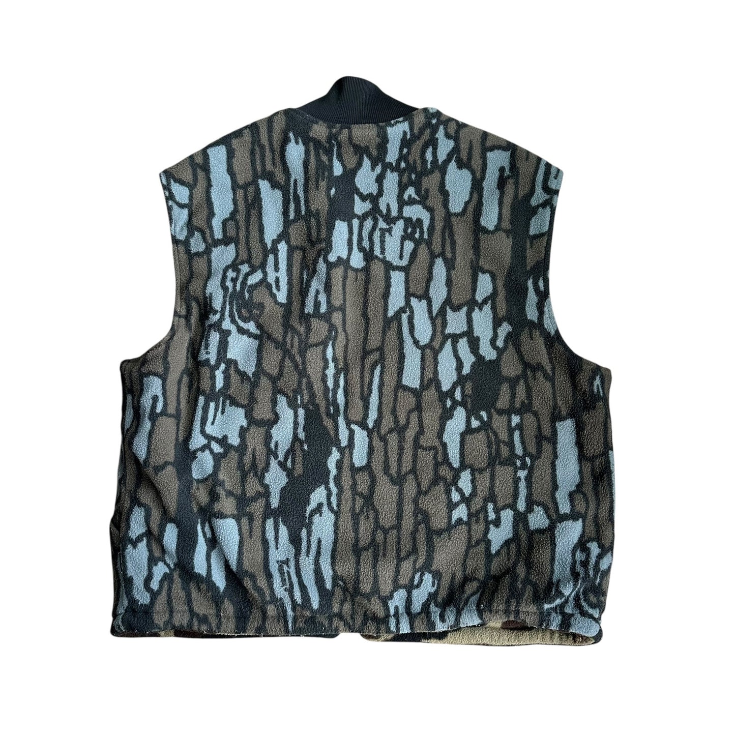 Vintage 90s Cabela's Trebark Reversible Camo Vest Mens XL