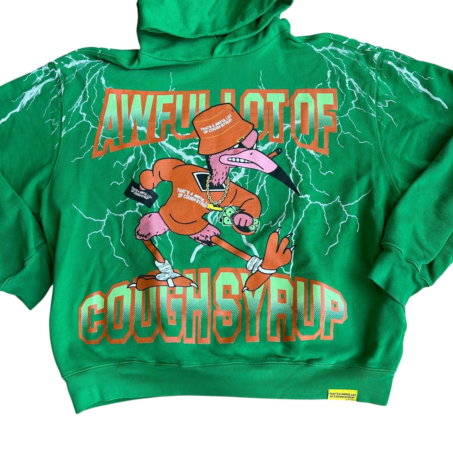 AWFUL LOT OF COUGH SYRUP Miami Hurricanes Green Hoodie Mens XL