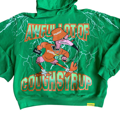AWFUL LOT OF COUGH SYRUP Miami Hurricanes Green Hoodie Mens XL