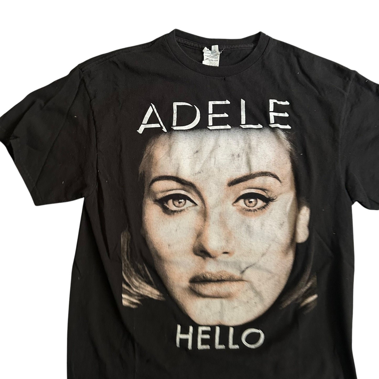 2016 Adele Face Band Tee Shirt Mens Black Large