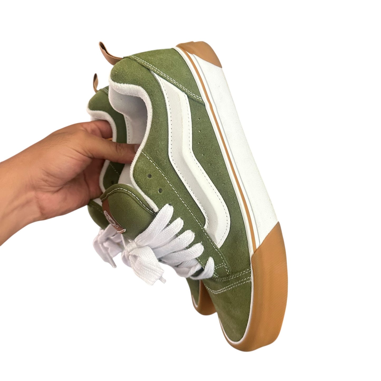 Vans Knu Skool Pesto Green Brown Shoes Mens 10