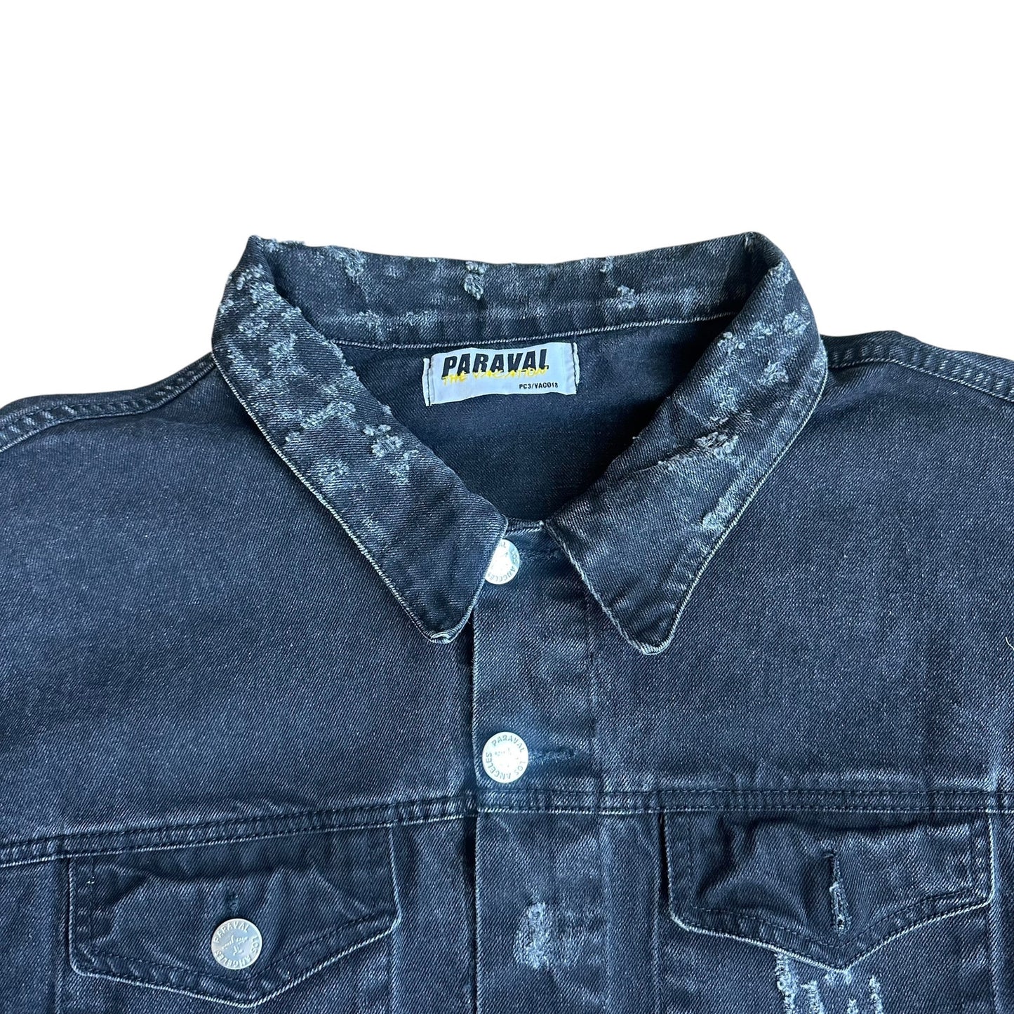 Paraval Black Denim Jacket Mens 2XL