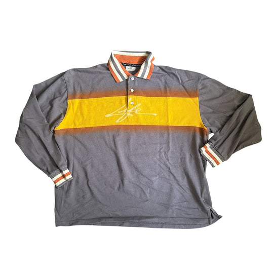 Vintage y2k Karl Kani Life Polo LongSleeve Shirt Mens XL