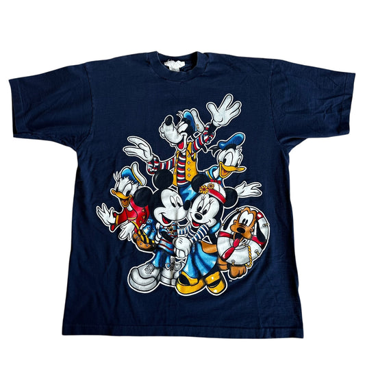 Vintage Disney Characters Mickey Mouse Jerry Leigh 90s Tee Shirt Mens XL