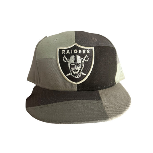 Vintage Plaid Colorblock Oakland Raiders Snapback Hat New Era Adjustable