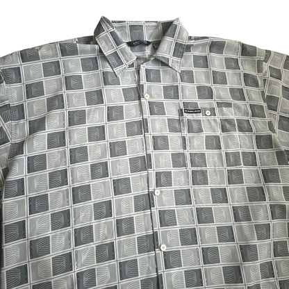 Vintage y2k Musso Monogram Print Button Up Mens 2XL