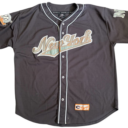 Vintage y2k Colosseum NYC Baseball Jersey Mens 2XL Gray
