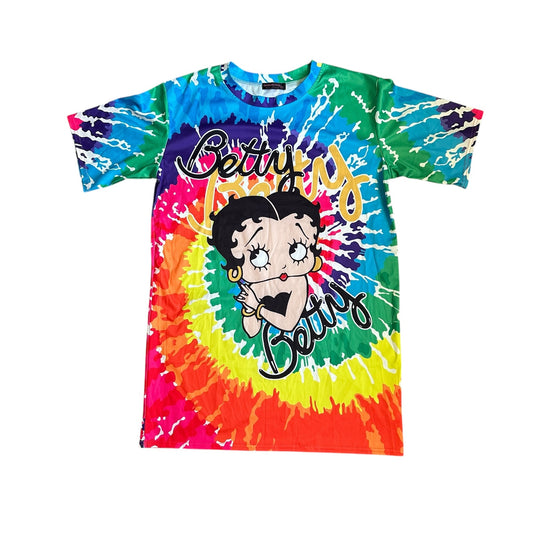 Betty Boop Tie Dye Shirt Made in Thailand Mens Large
