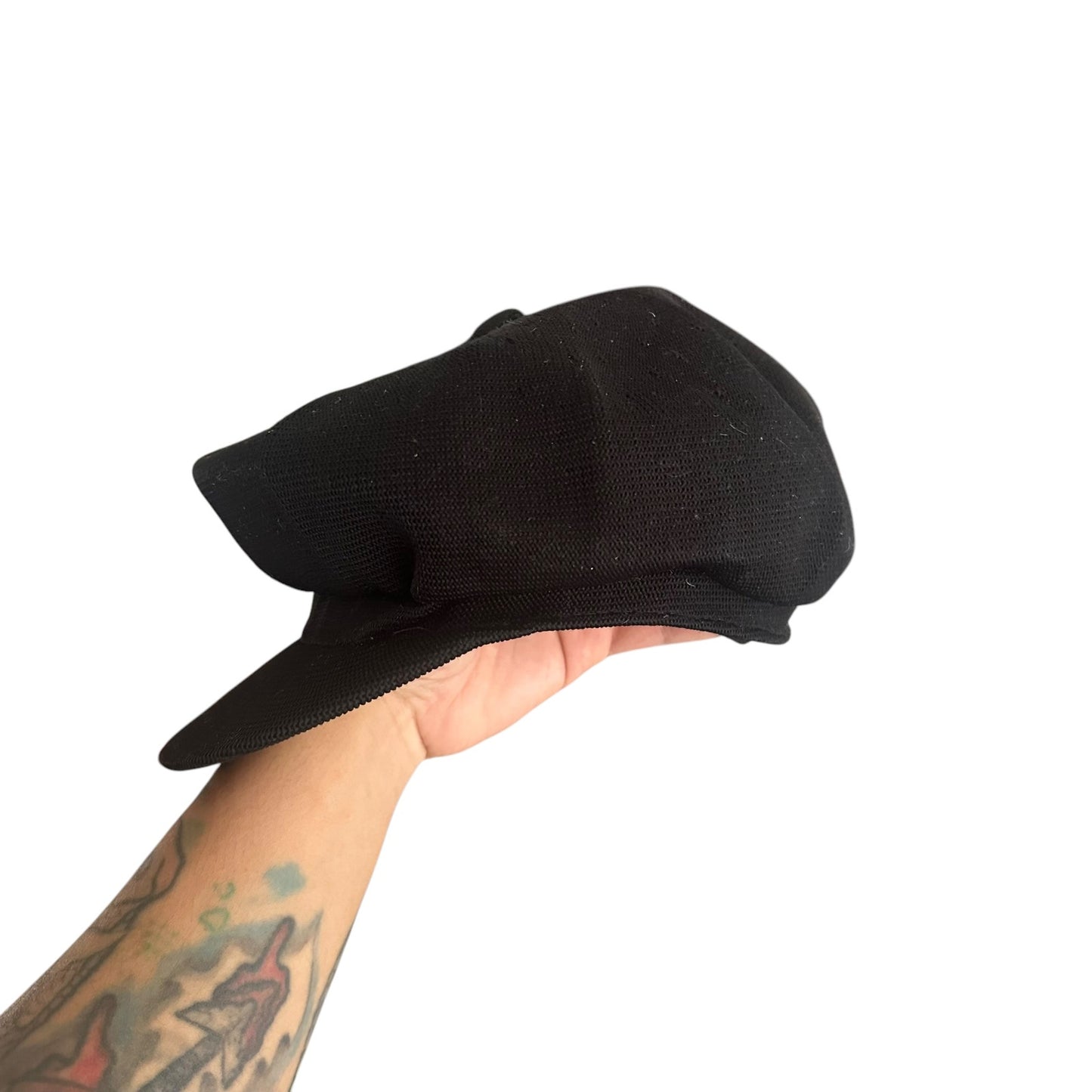 Vintage Black Kangol Beret Hat 90s 2XL Large