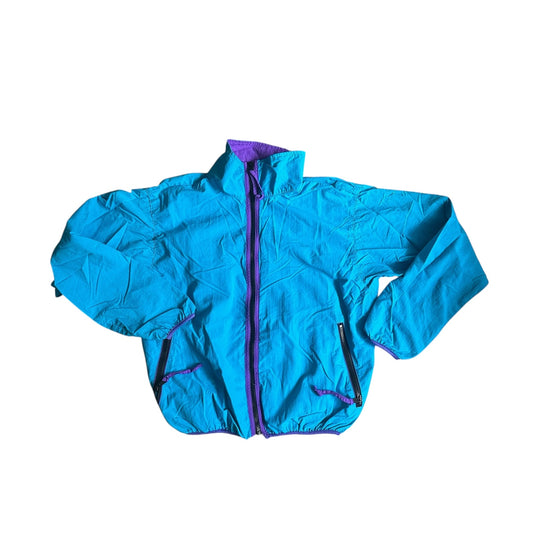 Vintage 80s REI Windbreaker 90s Colorful Blue Jacket Mens Small