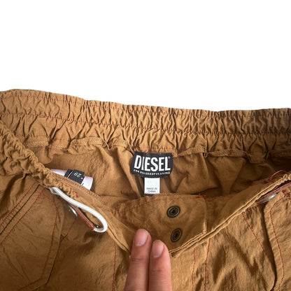 Diesel P-Glary Cargo Shorts Brown A03937 Mens 29