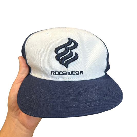 Vintage 1999 RocaWear Fitted Cap Navy Blue Mens 7 1/2