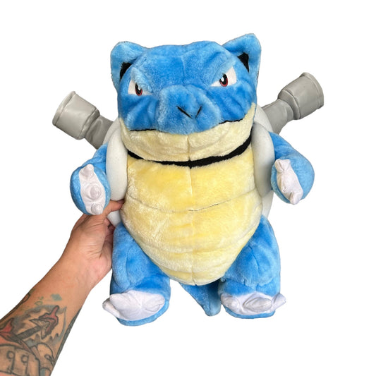 Vintage 1999 Blastoise Plush Big Plushie 16" Pokemon Official